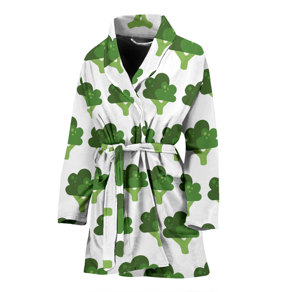 Broccoli Pattern Women Bathrobe
