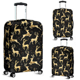 Gold Deer Pattern Luggage Covers