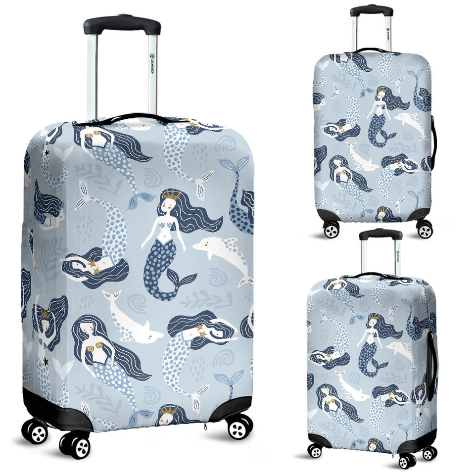 Mermaid Dolphin Pattern Luggage Covers