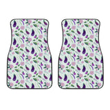 Eggplant Pattern Print Design 03 Front Car Mats