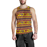 Rhino African Afro Dashiki Adinkra Kente Ethnic Motifs Men Tank Top