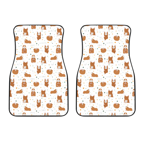 Guinea Pig Pattern Print Design 01 Front Car Mats