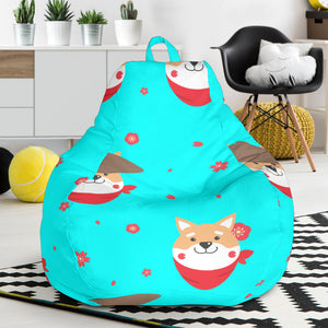 Shiba Inu Japanese Hat Pattern Bean Bag Cover