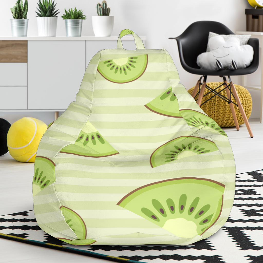 Kiwi Pattern Striped Background Bean Bag Cover