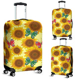 Sunflower Butterfly Pattern Luggage Covers