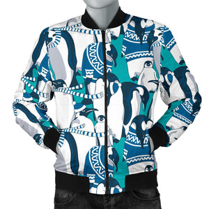 Penguin Pattern Men Bomber Jacket