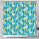 Rabbit Flower Theme Pattern Shower Curtain Fulfilled In US