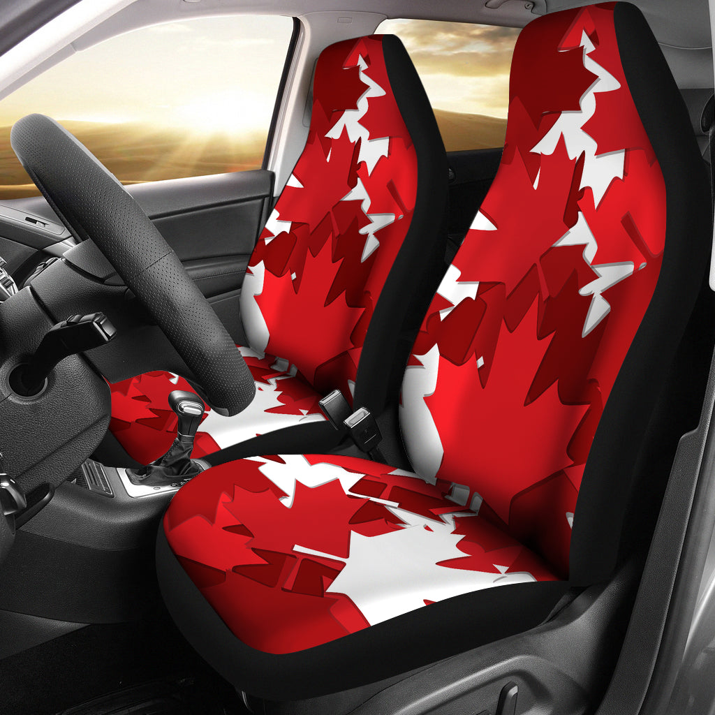 Canadian Maple Leaves Pattern Universal Fit Car Seat Covers