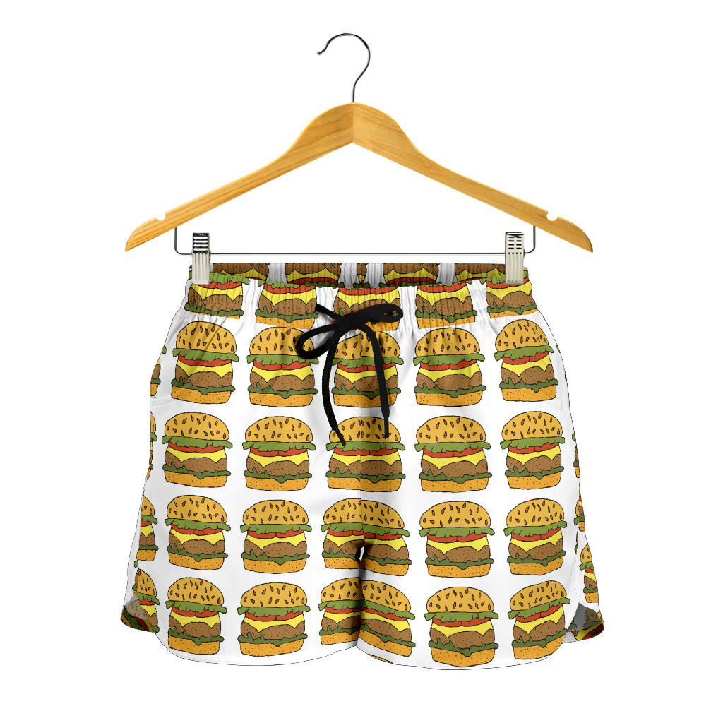 Hamburger Pattern Print Design 05 Women Shorts