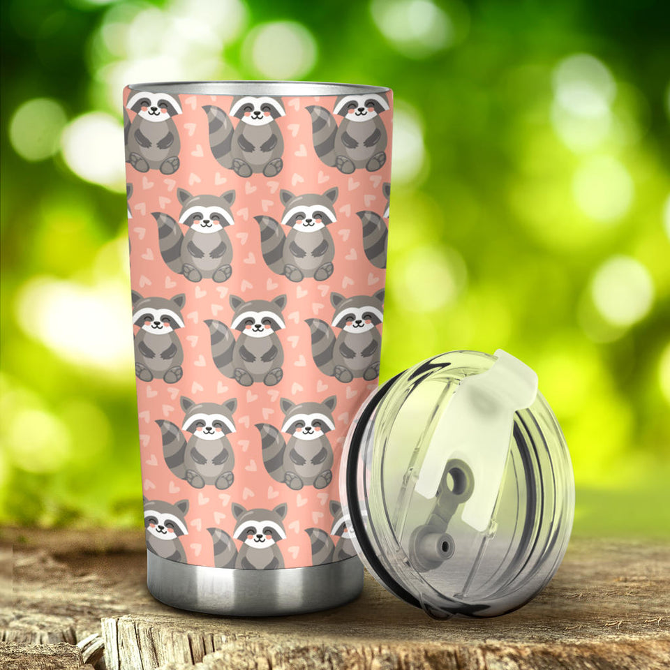 Raccoon Heart Pattern Tumbler