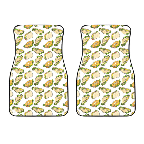 Sandwich Pattern Print Design 05 Front Car Mats