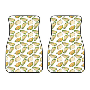 Sandwich Pattern Print Design 05 Front Car Mats