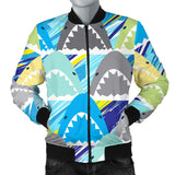 Shark Head Pattern Men Bomber Jacket