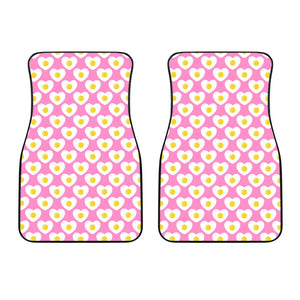 Fried Eggs Pattern Print Design 02 Front Car Mats