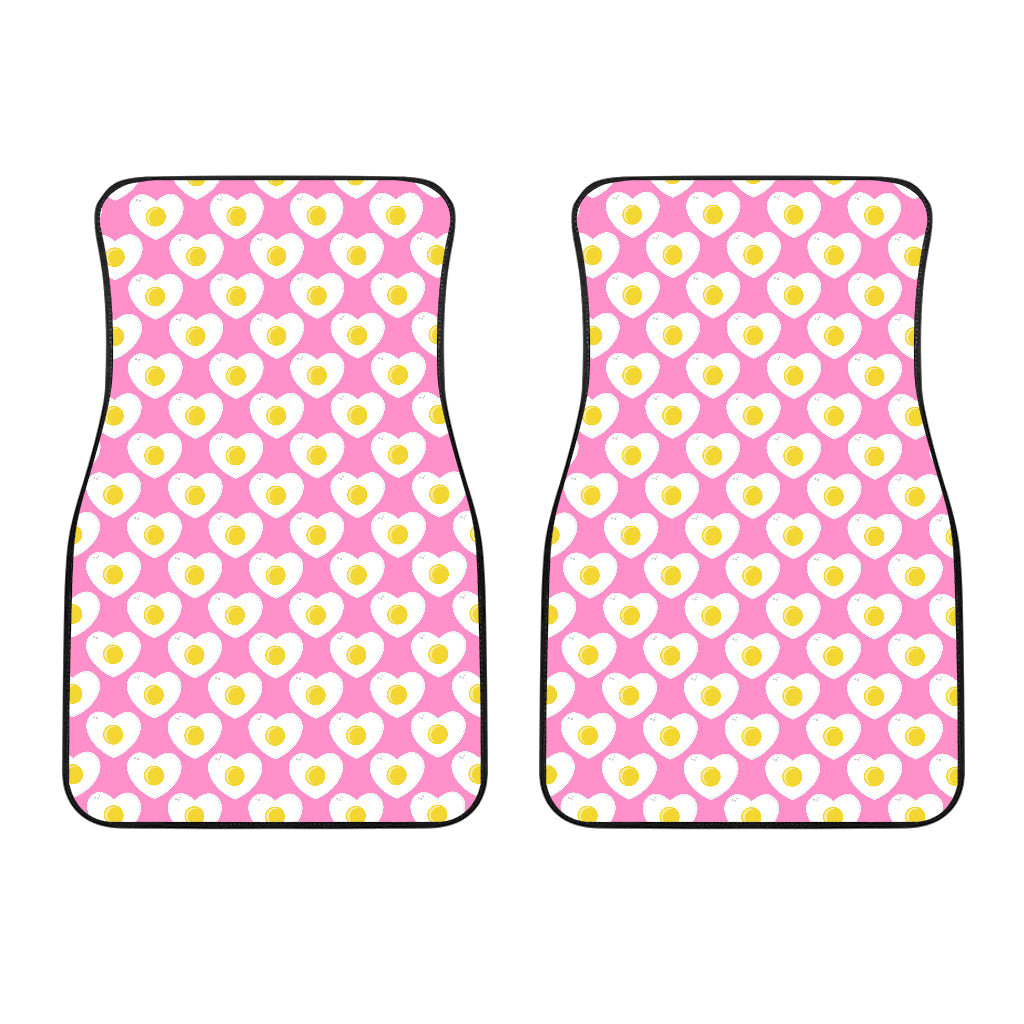 Fried Eggs Pattern Print Design 02 Front Car Mats