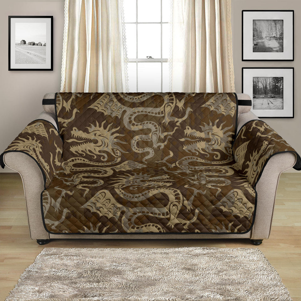 Dragon Pattern Loveseat Couch Cover Protector