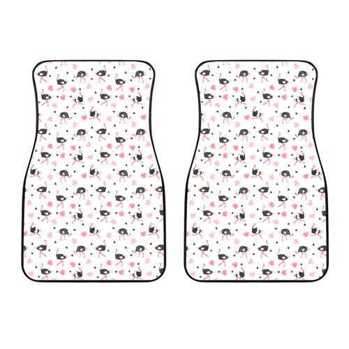 Ostrich Pattern Print Design 03 Front Car Mats