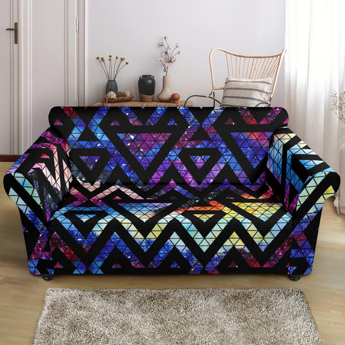 Space Colorful Tribal Galaxy Pattern Loveseat Couch Slipcover