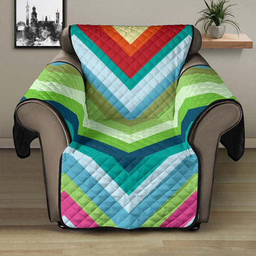 Rainbow Zigzag Chavron Pattern Recliner Cover Protector