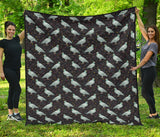 Pigeon Pattern Print Design 01 Premium Quilt