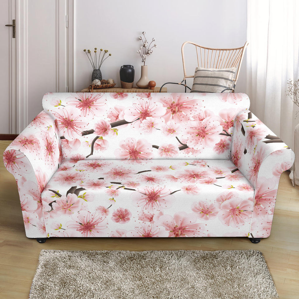 Sakura Pattern Theme Loveseat Couch Slipcover