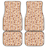 Egypt Hieroglyphics Pattern Print Design 05 Front and Back Car Mats