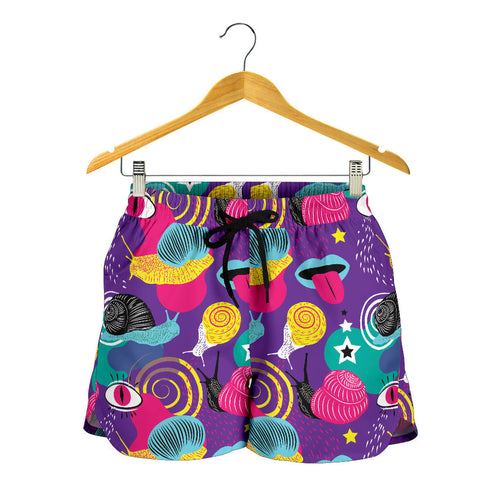 Snail Pattern Print Design 02 Women Shorts
