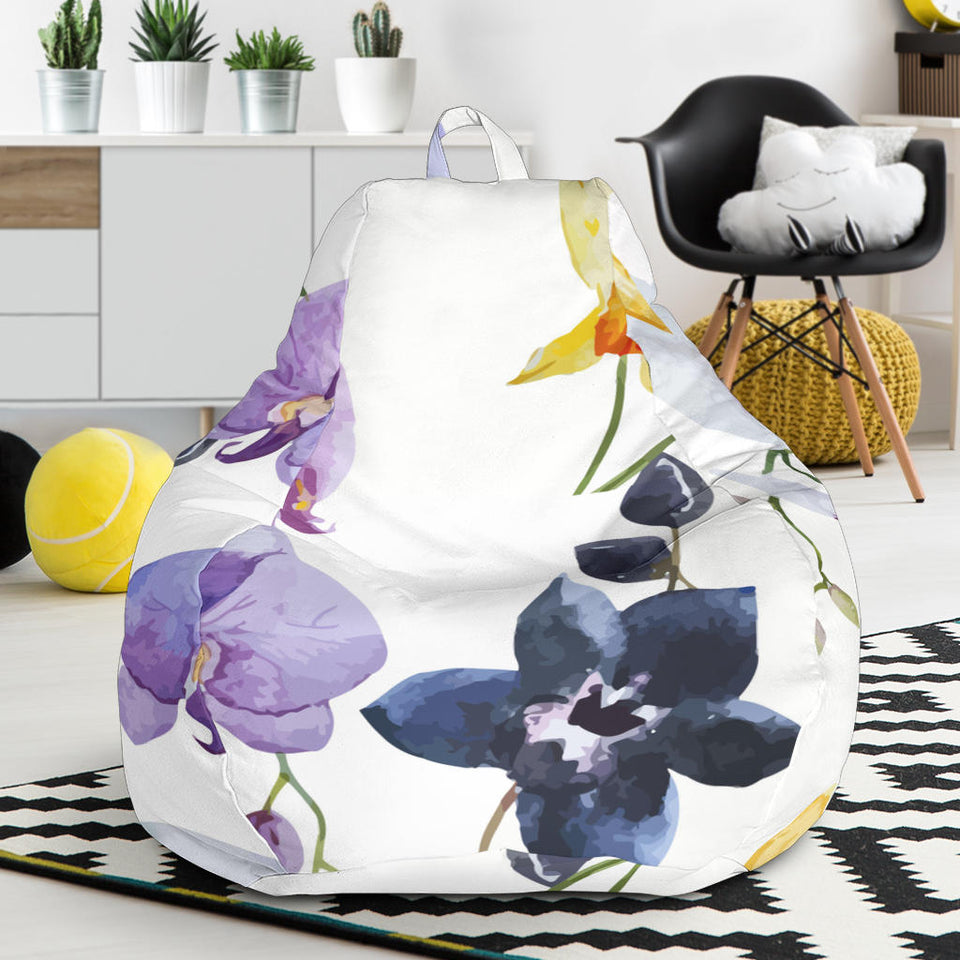 Orchid Pattern Background Bean Bag Cover