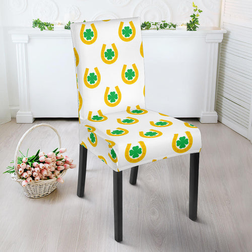 Horseshoes Pattern Print Design 03 Dining Chair Slipcover