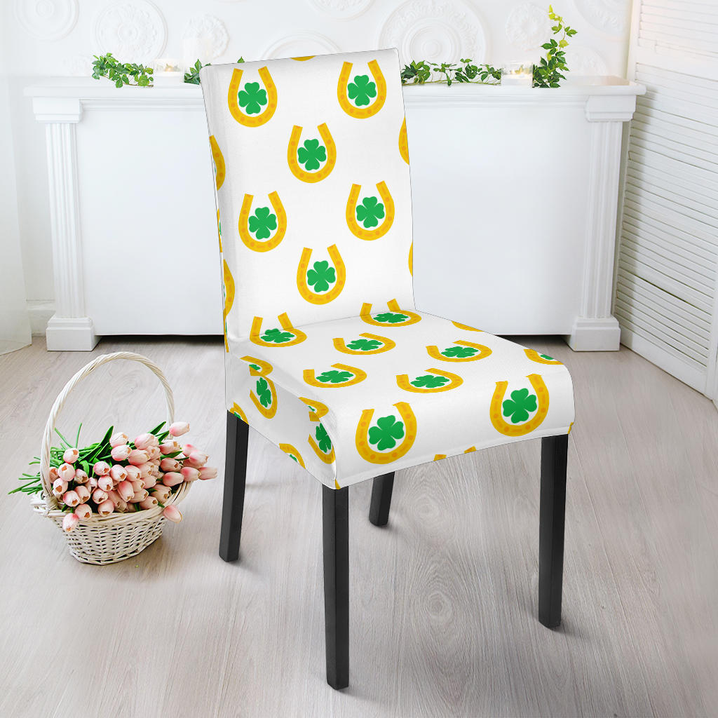 Horseshoes Pattern Print Design 03 Dining Chair Slipcover