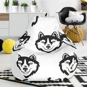 Siberian Husky Pattern Bean Bag Cover