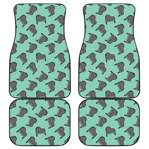 Piano Pattern Print Design 04 Front and Back Car Mats