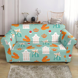 Windmill Pattern Theme Loveseat Couch Slipcover