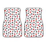 Dog Paws Pattern Print Design 01 Front Car Mats