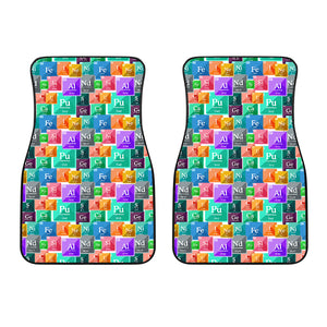 Chemistry Periodic Table Pattern Print Design 05 Front Car Mats