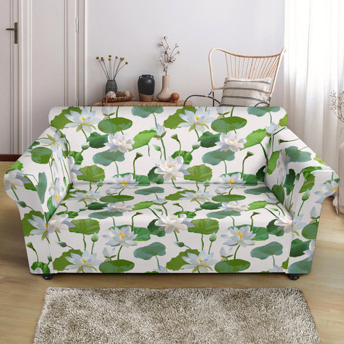 Lotus Waterlily Pattern Loveseat Couch Slipcover