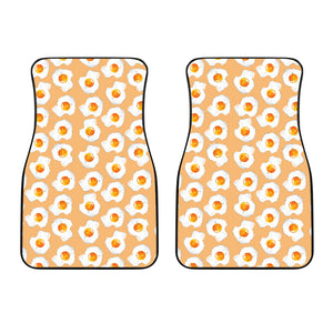 Fried Eggs Pattern Print Design 01 Front Car Mats