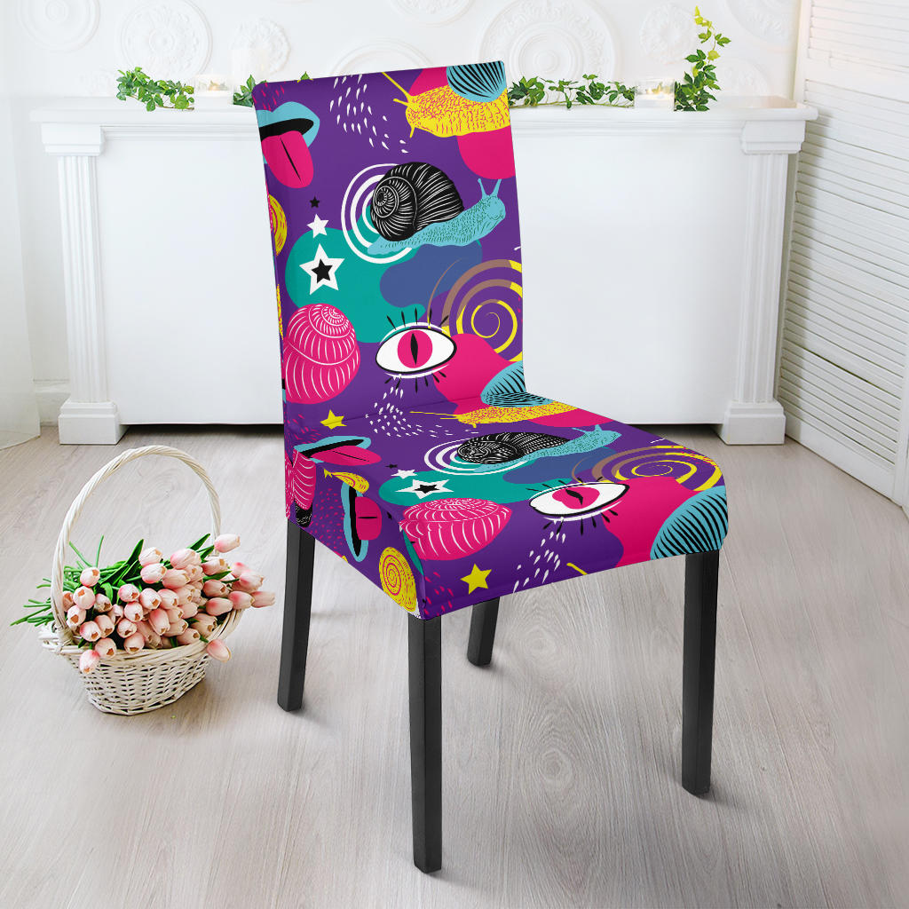 Snail Pattern Print Design 02 Dining Chair Slipcover