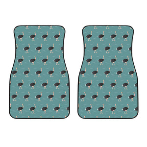 Ostrich Pattern Print Design 01 Front Car Mats