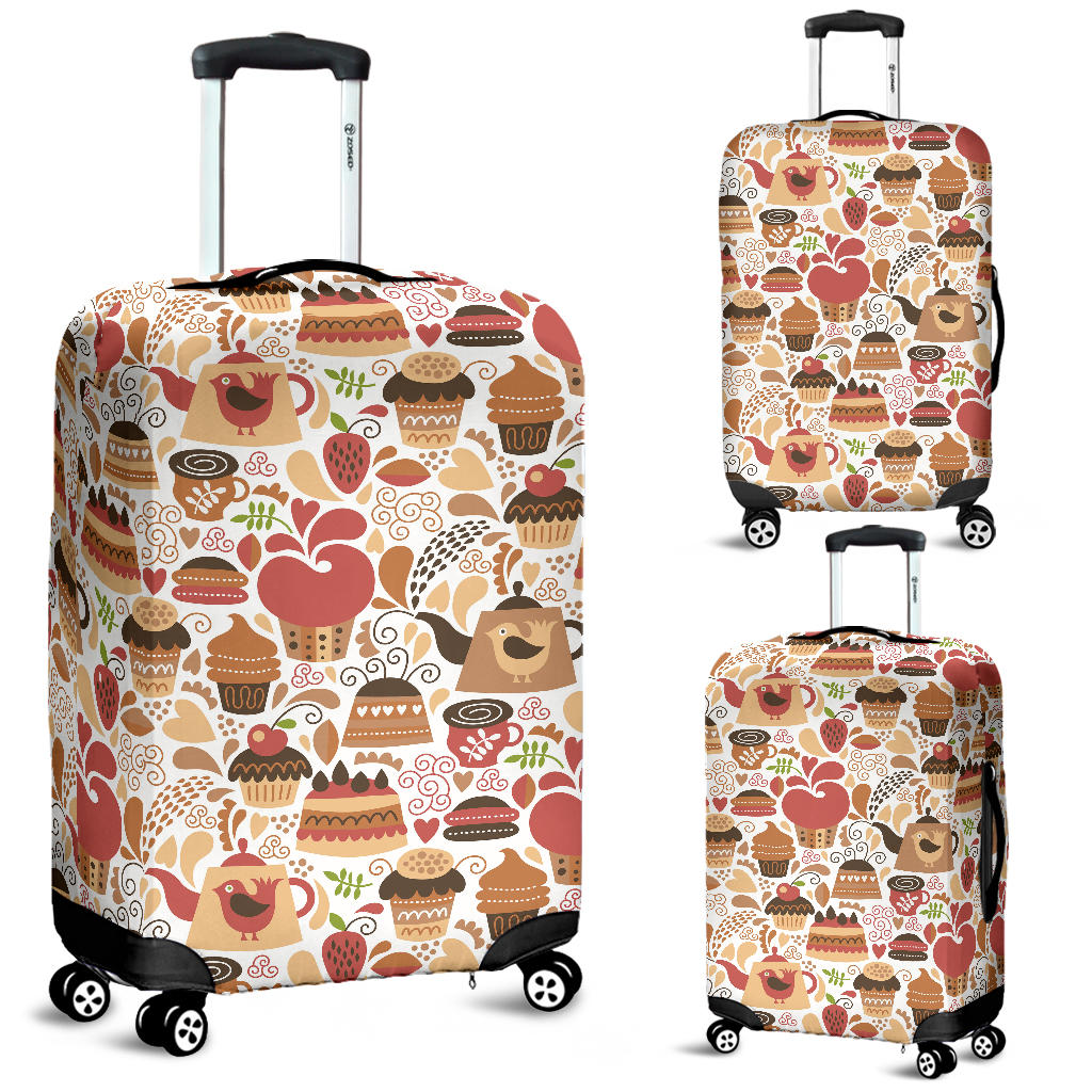 Hand Drawn Cake Pattern Luggage Covers