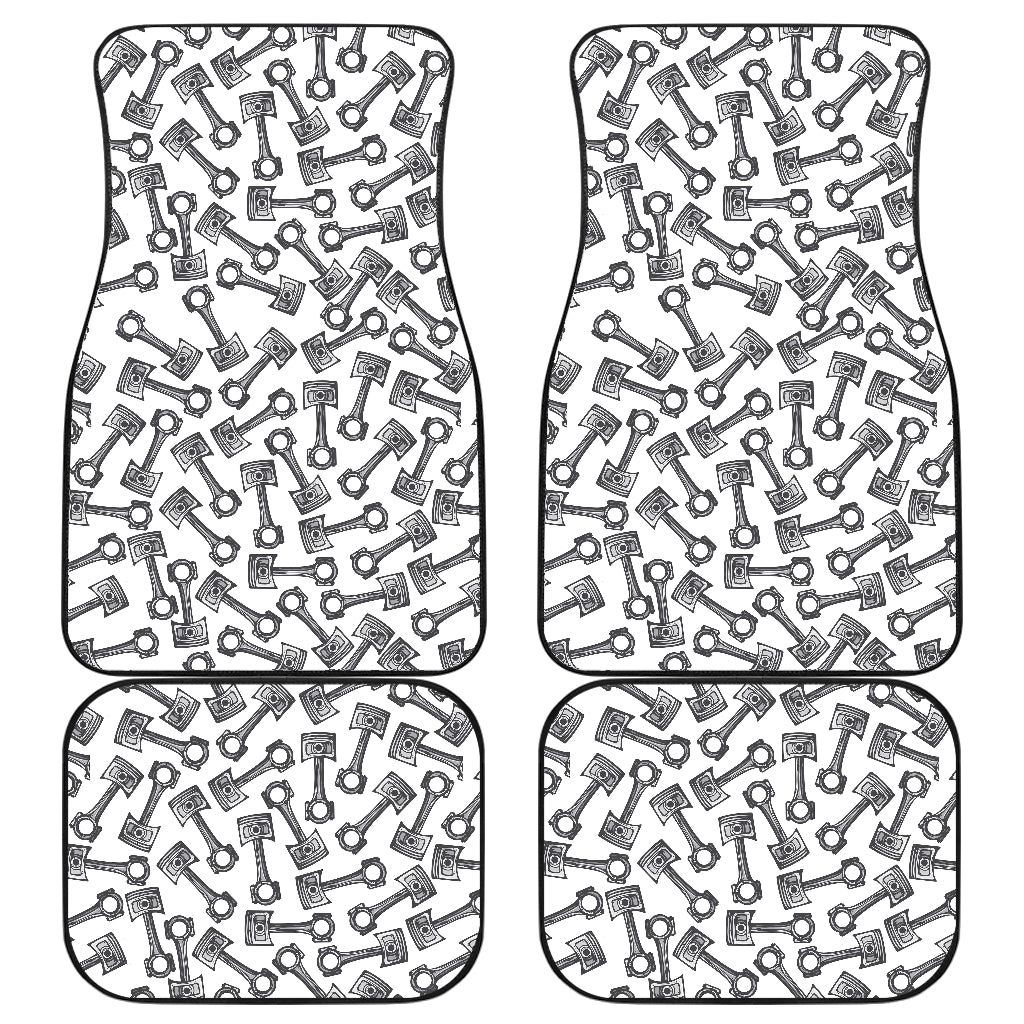 Engine Piston Pattern Print Design 01 Front and Back Car Mats