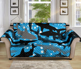 Shark Pattern Background Sofa Cover Protector