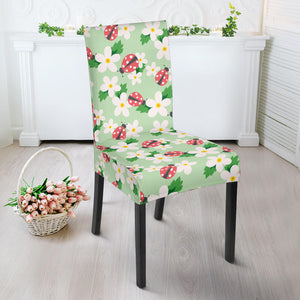 Ladybug Pattern Print Design 05 Dining Chair Slipcover