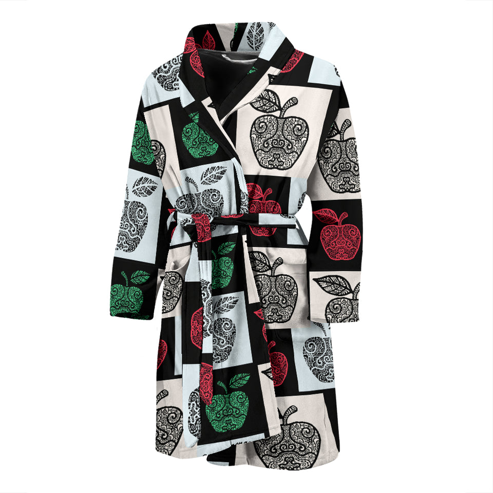 Apple Tribel Pattern Men Bathrobe