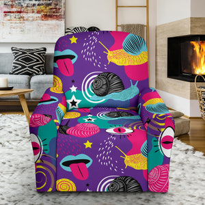 Snail Pattern Print Design 02 Recliner Chair Slipcover