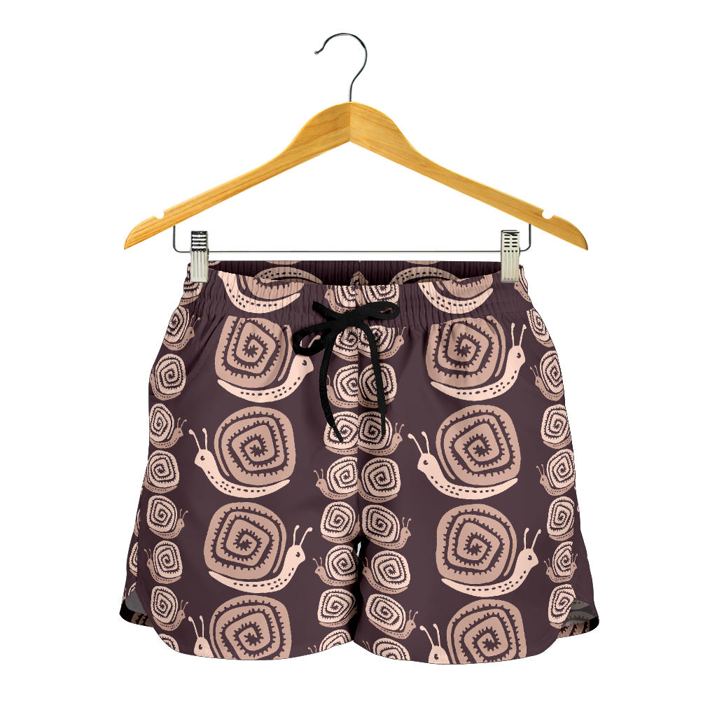Snail Pattern Print Design 03 Women Shorts