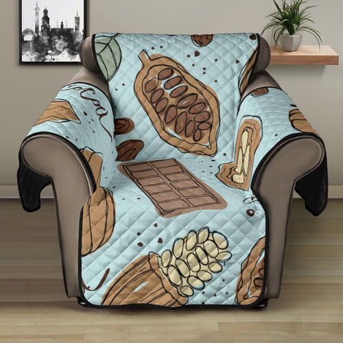 Hand Drawn Cocoa Pattern Recliner Cover Protector