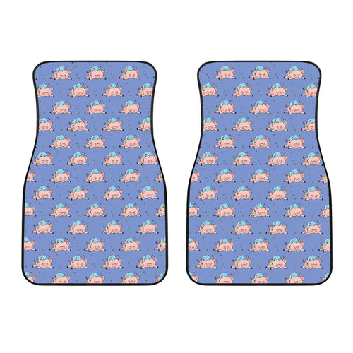 Pig Pattern Print Design 03 Front Car Mats