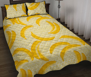 Banana Pattern Tribel Background Quilt Bed Set