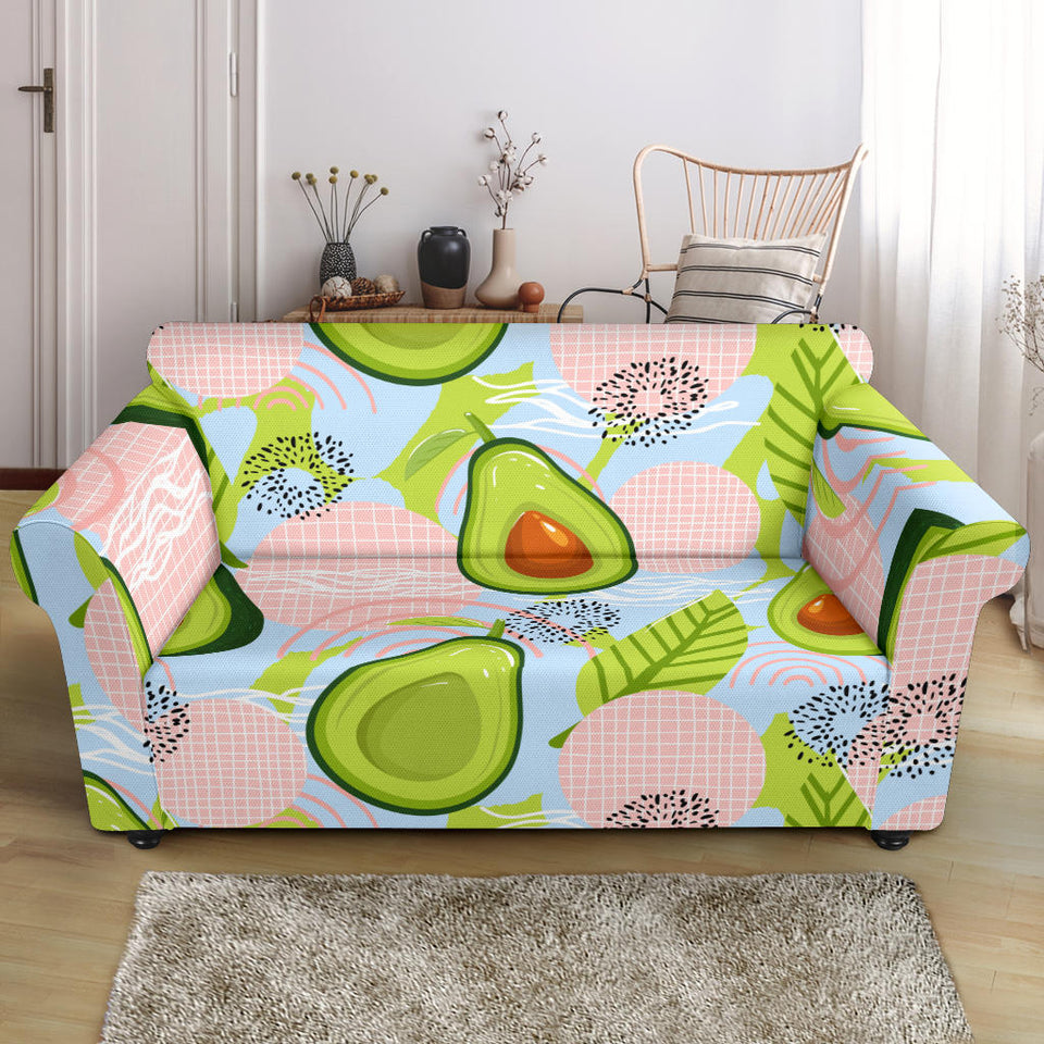 Avocado Pattern Theme Loveseat Couch Slipcover